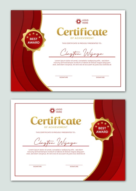 PSD event certificate 77th indonesia independence day template set design merah putih 2