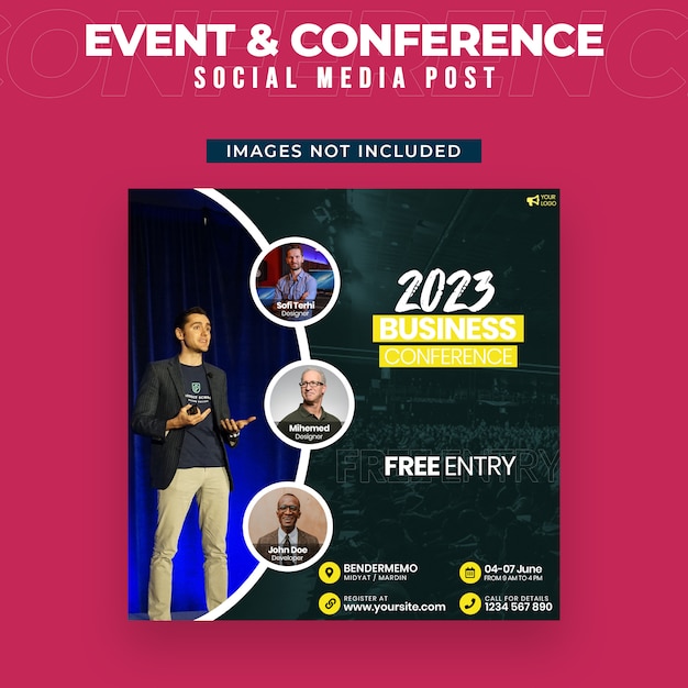 PSD event & conference social media post template