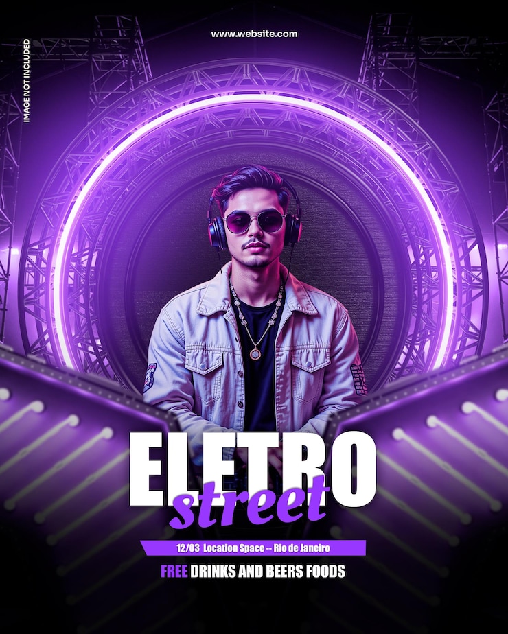 PSD event flyer social media post sjabloon