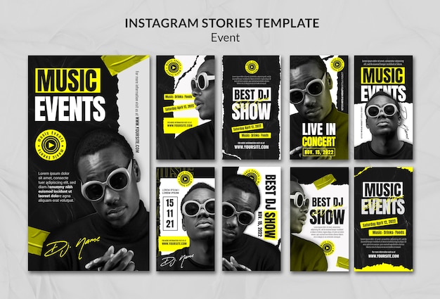event instagram stories template design