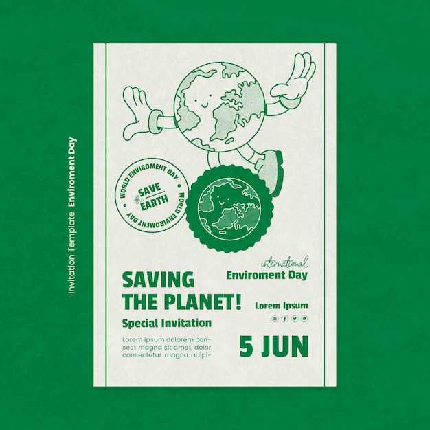 Event invitation template for world environment day celebration