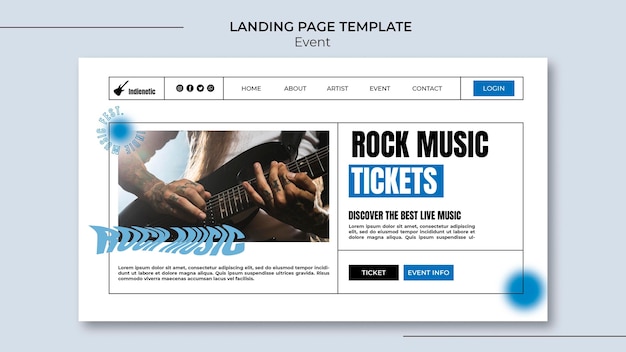 Event landing page