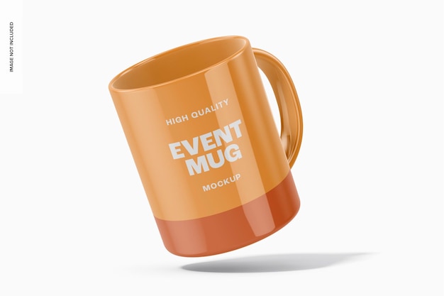 event mug mockup, falling