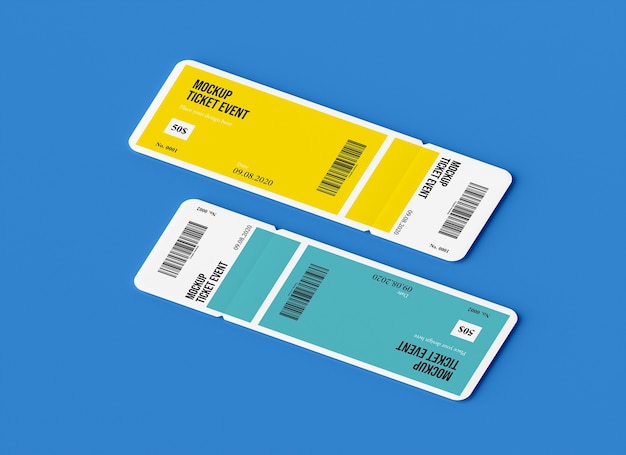 PSD event paper ticket mock-up