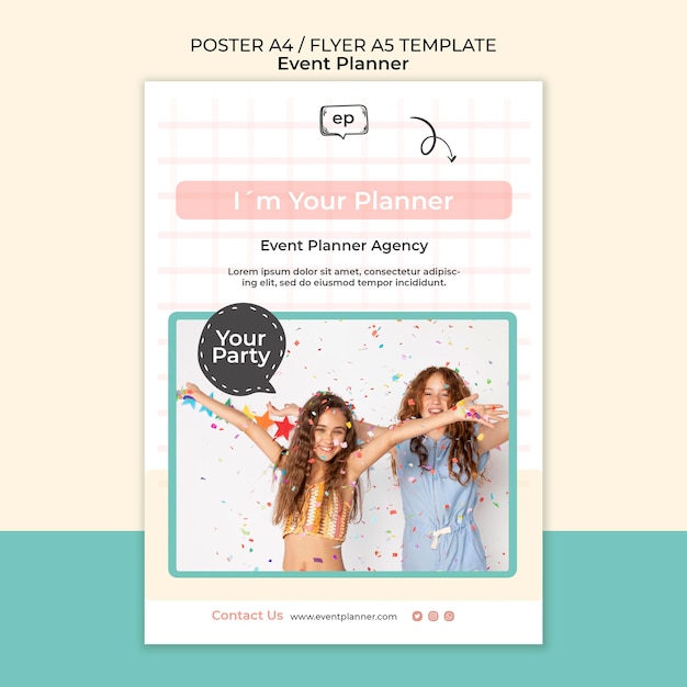 Event planner poster design template