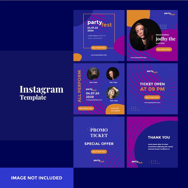 PSD event post banner na instagramie