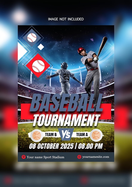 最高の野球スポーツの最大の試合のイベントポスター