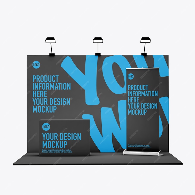  Event stand mockup isolated