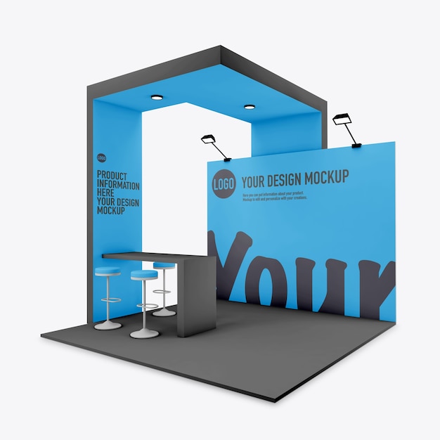 Mockup di stand per eventi isolato