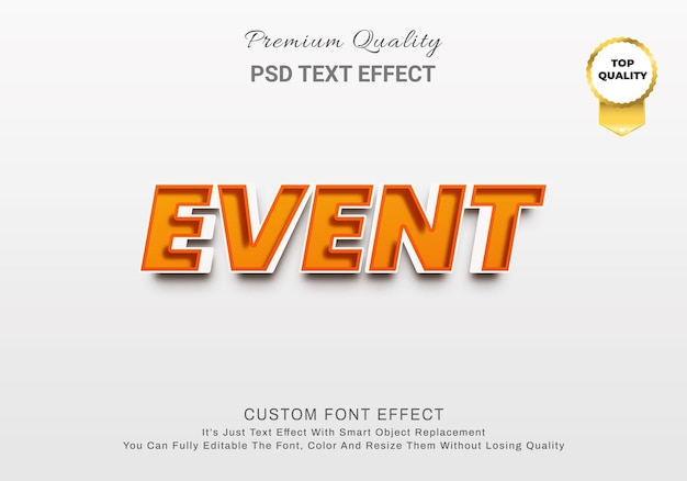 Event text style effect