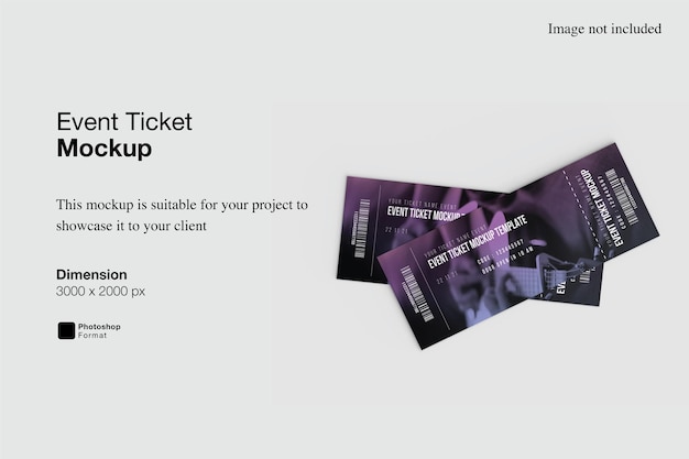 Event Ticket Mockup Design