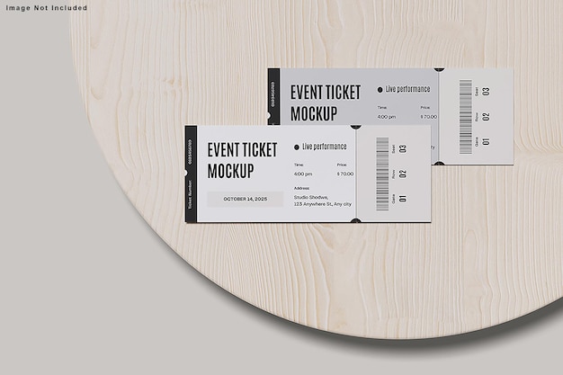 PSD event ticket mockup