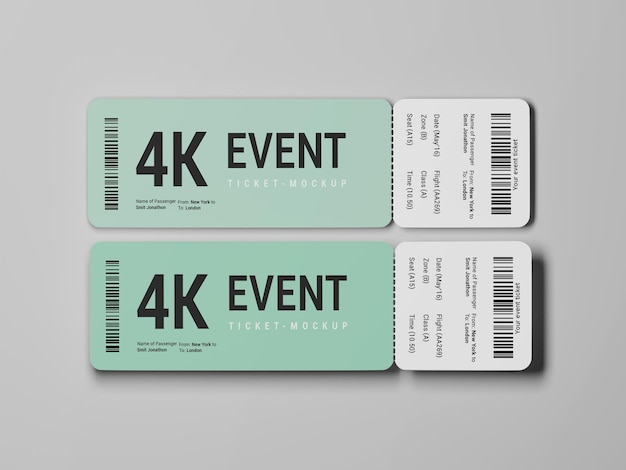 PSD event ticket mockup