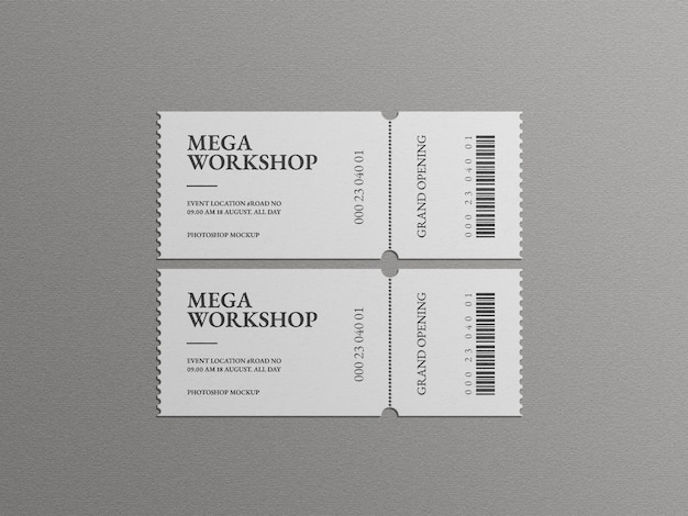 Mockup biglietto evento