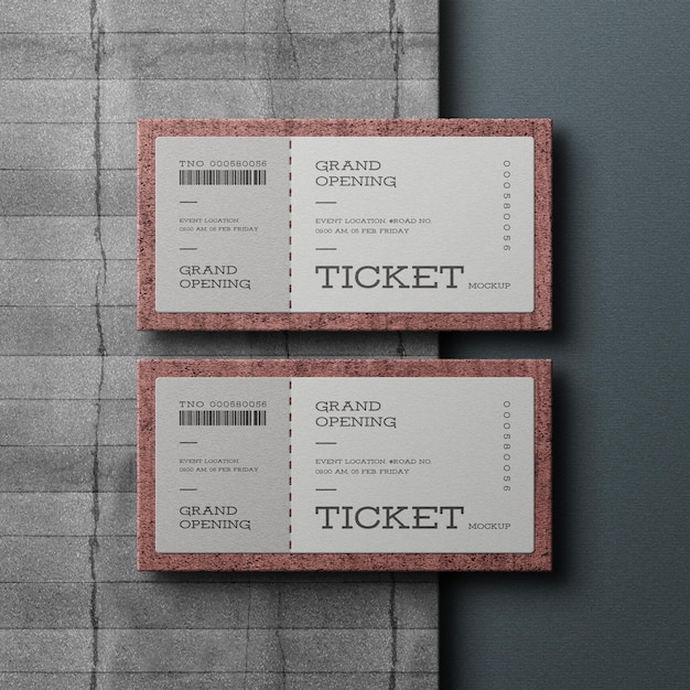 Event ticket mockup