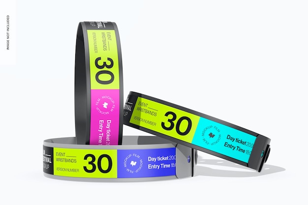 Event Wristbands Mockup Perspective 02