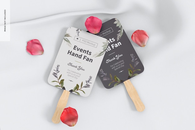 Мокап events hand fans