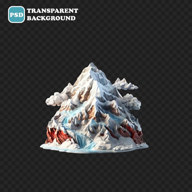 PSD everest icon isolated 3d render illustration