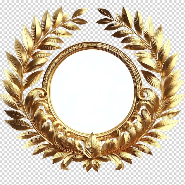 PSD evergreen elegance a 3d laurel frame illustration