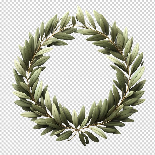 PSD evergreen elegance een 3d laurel frame illustratie