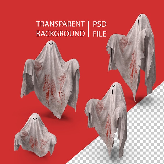 PSD evil ghost bedsheet png