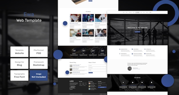 PSD ewa business web page template