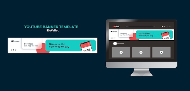 Ewallet youtube 배너 디자인 서식 파일