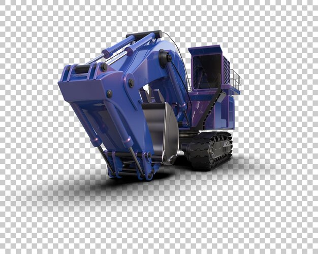 Excavator geïsoleerd op de achtergrond 3d rendering illustratie