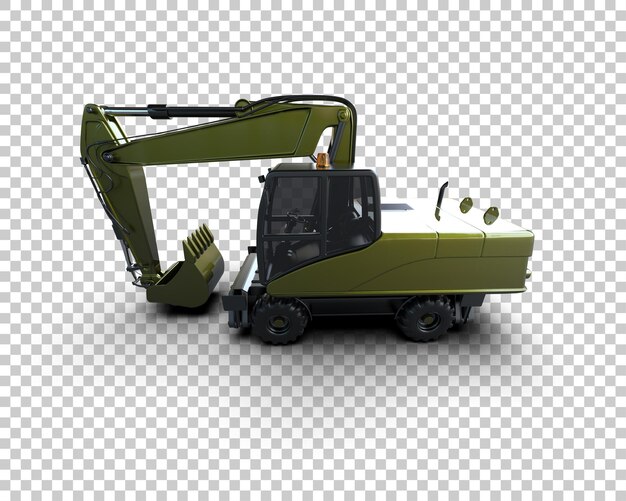 PSD excavator geïsoleerd op de achtergrond 3d rendering illustratie