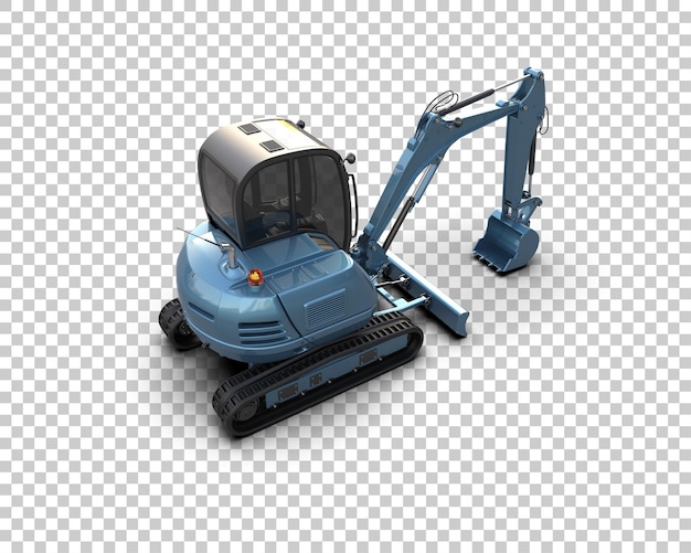 PSD excavator isolated on background 3d rendering illustration