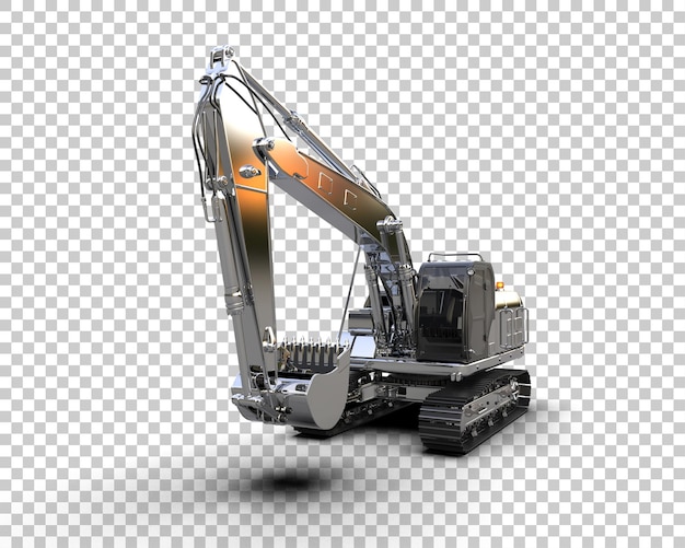 PSD excavator isolated on background 3d rendering illustration