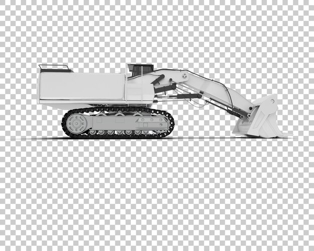 PSD excavator isolated on background 3d rendering illustration