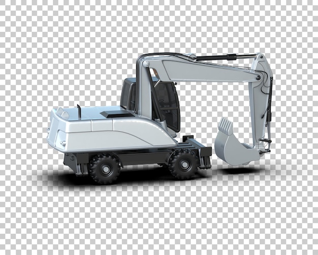 PSD excavator isolated on background 3d rendering illustration