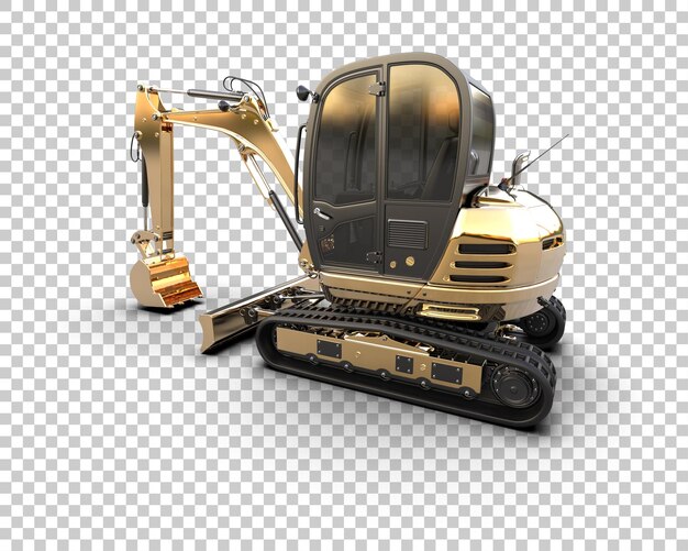 PSD excavator isolated on background 3d rendering illustration