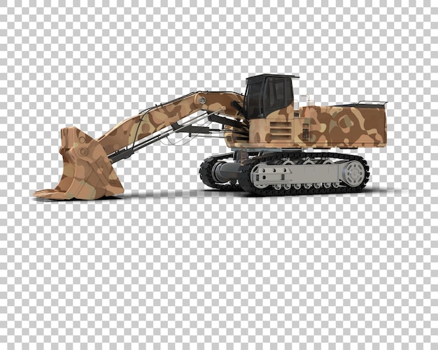 PSD escavatore isolato sullo sfondo illustrazione di rendering 3d