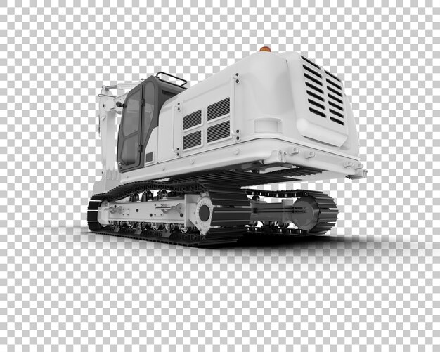 PSD excavator isolated on background 3d rendering illustration