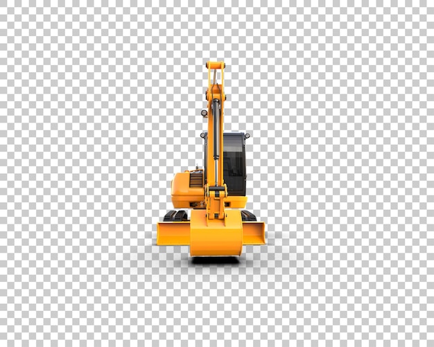 Excavator isolated on background 3d rendering illustration