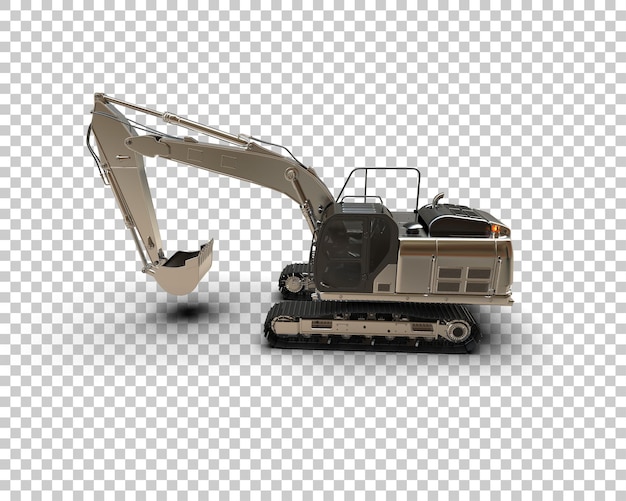 PSD excavator isolated on background 3d rendering illustration