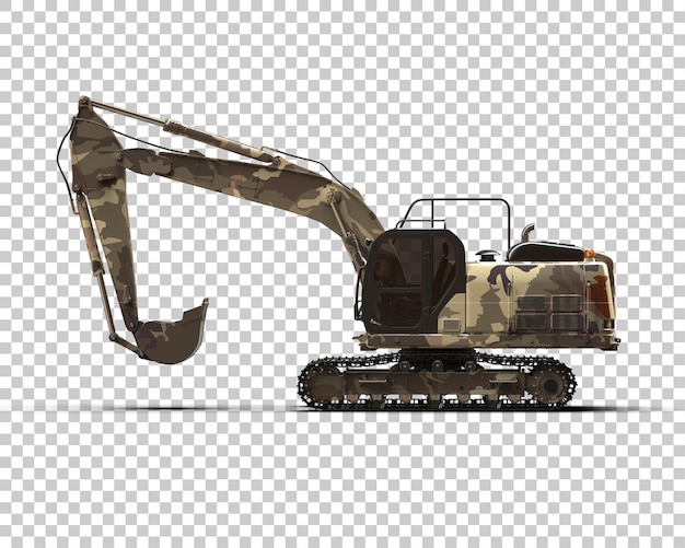 Escavatore isolato sullo sfondo illustrazione di rendering 3d