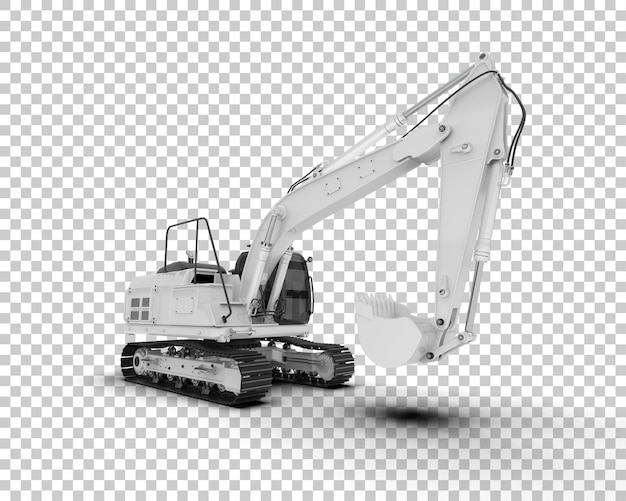 PSD excavator isolated on background 3d rendering illustration