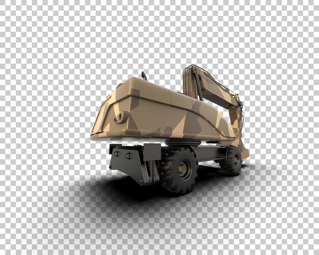 PSD excavator isolated on background 3d rendering illustration