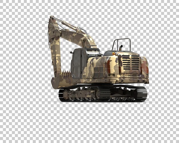 PSD excavator isolated on background 3d rendering illustration