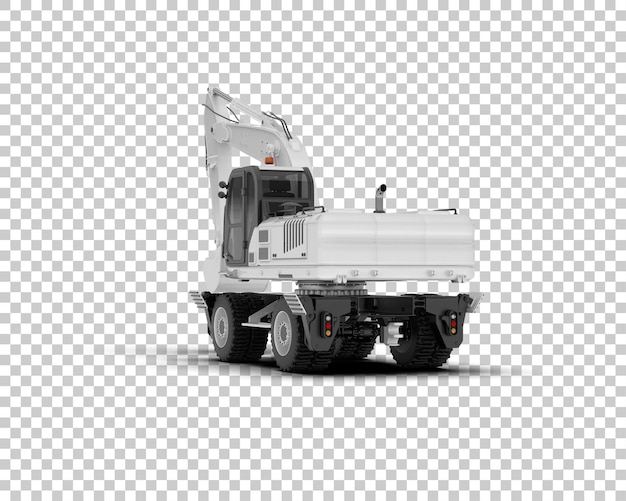 PSD excavator isolated on background 3d rendering illustration