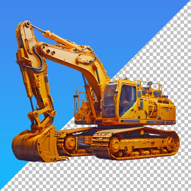 Excavator isolated on transparent background