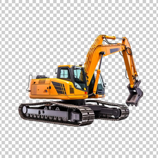 PSD excavator track isolated on a transparent background