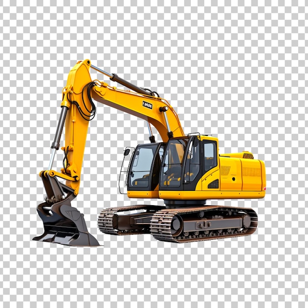 PSD excavator track isolated on a transparent background