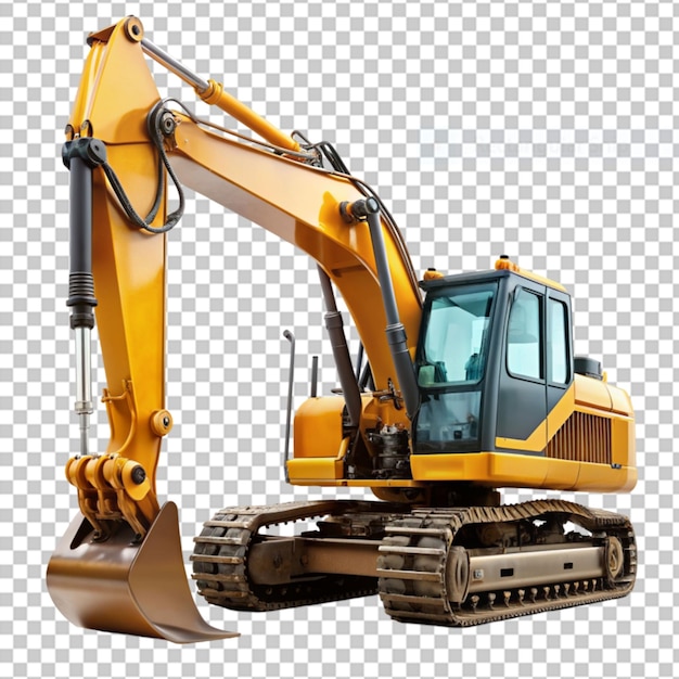 PSD excavator on transparent background