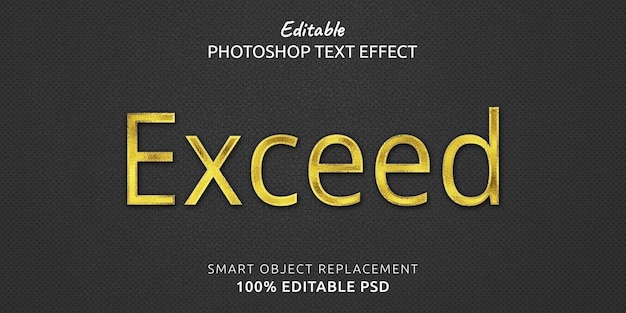 PSD exceed photoshop text effect
