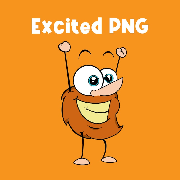 PSD возбужденный прилагательный вектор png