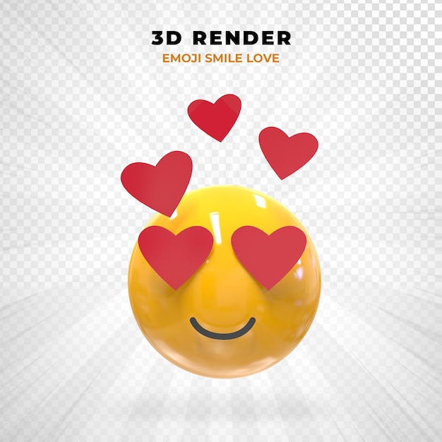 Excited face 3d render social media psd